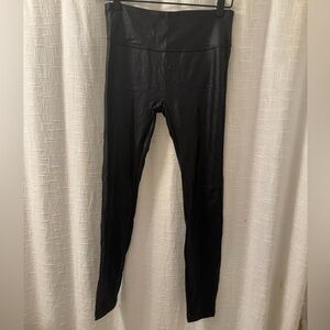 Black Faux Leather Leggings